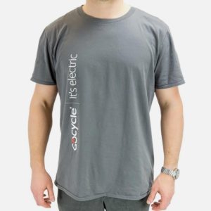Gocycle grey t shirt front view